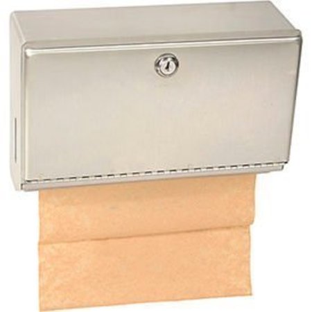 BOBRICK Bobrick® ClassicSeries„¢ Horizontal Folded Paper Towel Dispenser W/Tumbler Lock, Stainless 26212